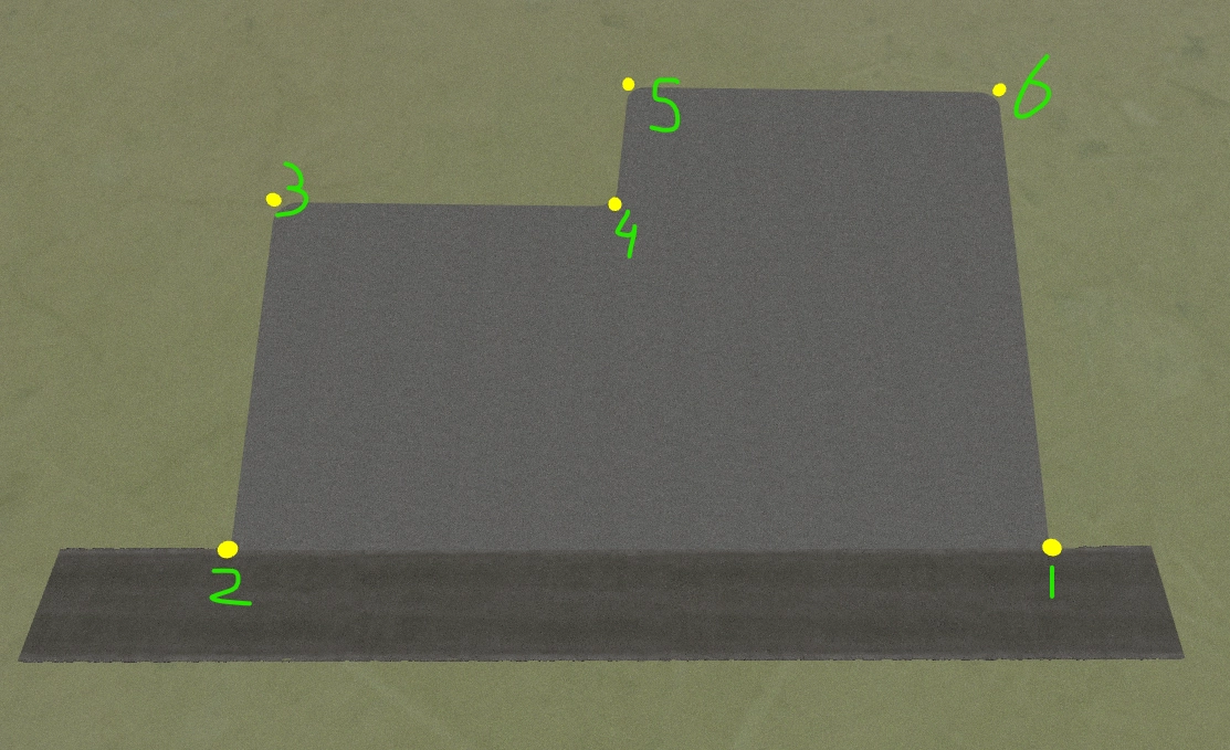 Surface snapping to road edges