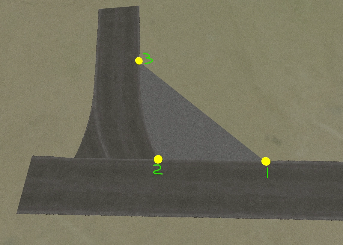 Surface snapping to road edges